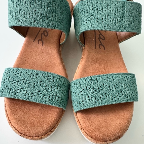 Zodiac Oceana Wedge Sandals with Leather and Fabric Woven Straps - Picture 5 of 8